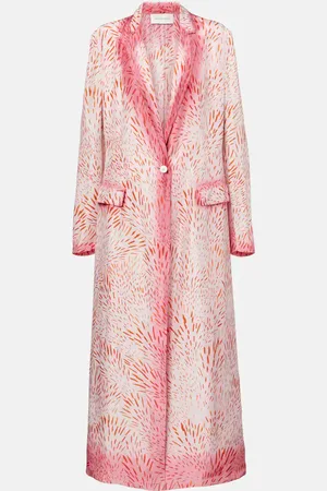 DRIES VAN NOTEN Printed silk coat