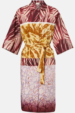 DRIES VAN NOTEN Printed cotton poplin shirt dress