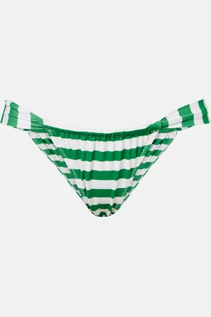 SAME Ruched striped bikini bottoms