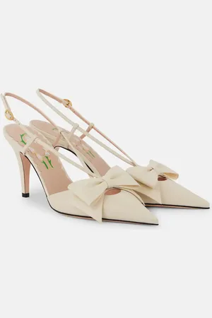 VALENTINO GARAVANI Bowow 85 leather slingback pumps