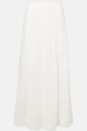 RIXO London Vienne embroidered cotton maxi skirt