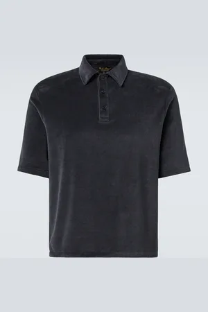 Loro Piana Murano cotton and silk velour polo shirt