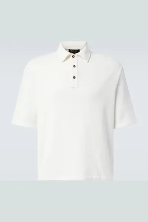 Loro Piana Murano cotton and silk velour polo shirt