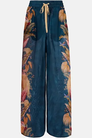 ZIMMERMANN Ascension floral silk wide-leg pants