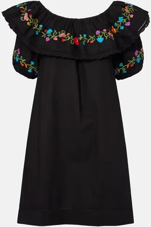 RIXO London Saige embroidered cotton minidress