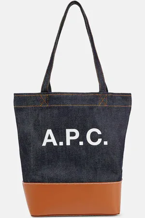 A.P.C. Axelle logo leather-trimmed tote bag