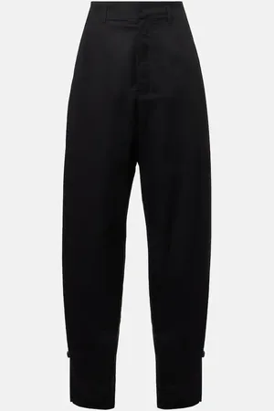 LEMAIRE Cotton satin barrel-leg pants