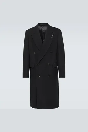 LARDINI Double-breasted wool-blend overcoat