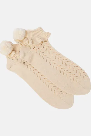 VALENTINO Pompom cotton socks