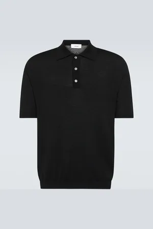 LARDINI Wool, silk, and cashmere polo shirt