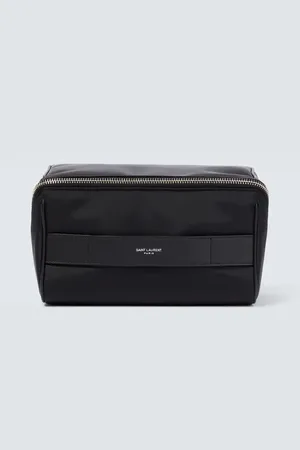 Saint Laurent Leather-trimmed pouch