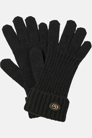 Gucci Double G wool and cashmere gloves