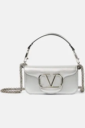 VALENTINO GARAVANI LocÃ² Small metallic leather shoulder bag