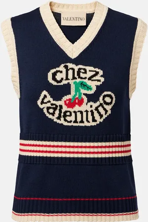 VALENTINO Chez cotton sweater vest