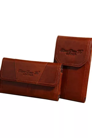Newchic Genuine Leather Waist Bag Solid Crossbody Bag Multi-functional Phone Bag For Men