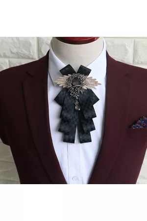 Newchic Fashion Mens Vintage Wedding Groomsmen Bow Flower Collar England Men's Business Suits Bowknots Tie