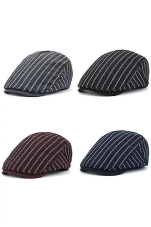 Newchic Retro Cotton Stripes Beret Cap Travel Leisure Hat