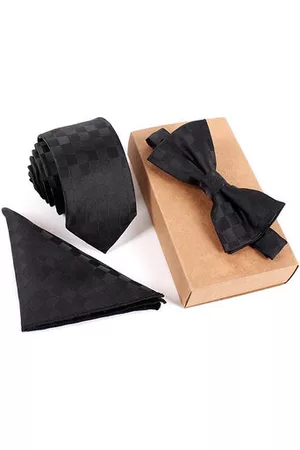 Newchic Vintage Tie Sets Neck Tie Bow Tie Pocket Square Towel