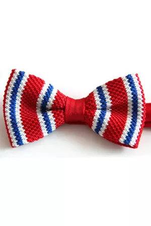 Newchic Men Casual Knitted Stripes Bowknot British Style Wedding Fabrics Bow Tie