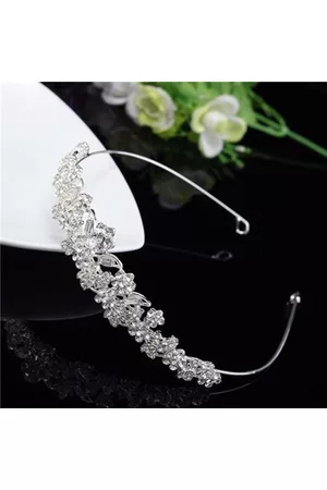Newchic Women Bridal Hair Jewelry Crown Leaves Flower Headband Hair Accessories