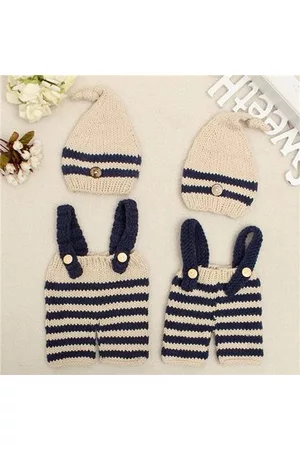 Newchic Newborn Baby Girls Boys Crochet Knit Costume Photo Photography Prop Outfits Pants Hat