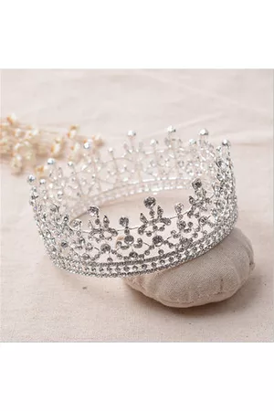 Newchic Wedding Bride Crystal Rhinestone Crown Bridal Headband Queen Tiara Hair Accessories