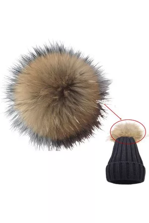 Newchic Faux Fur Pom bobble With Press Stud Handmade Pompom For Hat Cap