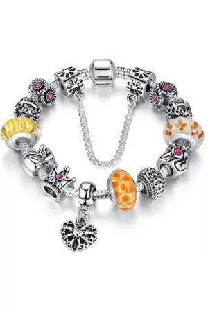 Newchic Rhinestone Tibetan Silver Beads Bracelet