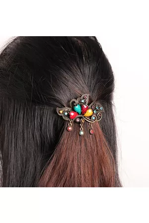 Newchic Ethnic Flower Crystal Hair Clip