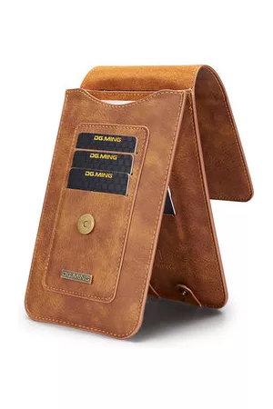 Newchic Men 5.2 inch Genuine Leather Phone Bag 11/13 Card Slot