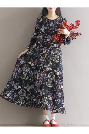 Newchic Women Printed Dresses - Floral Printed Chiffon Maxi Dresses