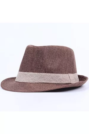 Newchic Men Women Stylish Linen Panama Fedora Jazz Hats