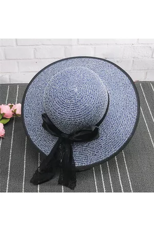 Newchic Summer Folding Straw Hat Big Wide Brim Beach Sun Hat