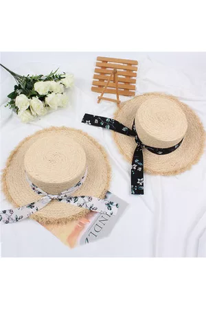 Newchic Summer Beach Flat Straw Hat Panama Sun Hat