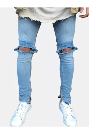 Newchic Holes Hip-hop Slim Fit Jeans