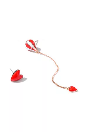 Newchic Fire Balloon Heart 925 Silver Earrings