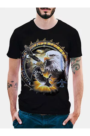 Newchic 3D Eagle Printed Casual T Shirts