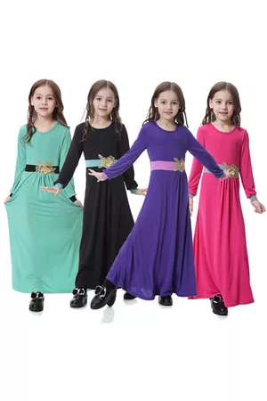 Newchic Girl Princess Printed Maxi Dress
