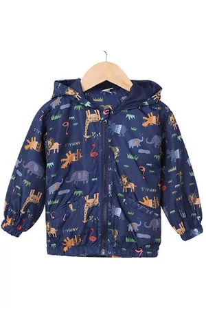 Newchic Hooded Dinosaur Printed Baby Boys Jackets