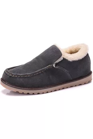 Newchic Men Fabric Warm Plush Lining Slip On Casual Shoes