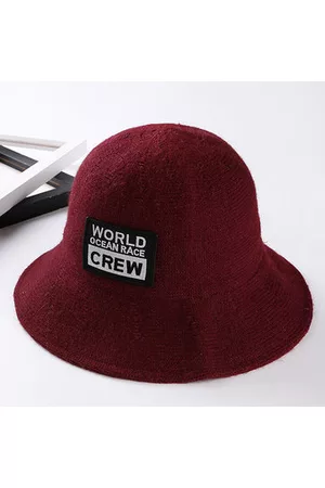 Newchic Imitation Wool World Pattern Bucket Hats