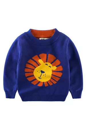 Newchic Knitted Lion Boy Sweater Pullovers