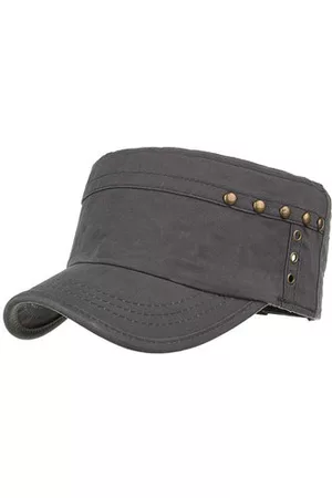 Newchic Rivet Decorated Cotton Flat Cap Breathable Summer Visor Cap