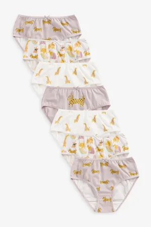 Buy Pink/White/Green Unicorn Briefs 7 Pack (1.5-16yrs) from Next