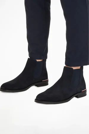 Mens black suede dress hot sale boots