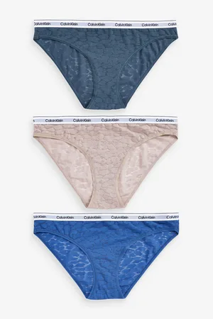 Calvin Klein Women's Radiant Cotton Bikini Panty (3-Pack) (Blue