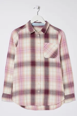 ZQLY Fashion Women Purple Plaid Woolen Shirts Elegant Ladies Oversize Long  Shirt Vintage Female Stylish Thick Blouses Girls Chic (Color : Purple, Size  : Medium) price in UAE,  UAE