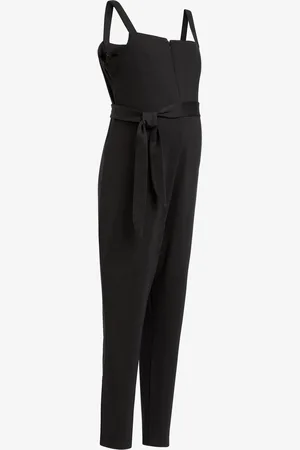 Black best sale jersey dungarees