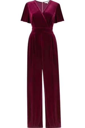 Women's Angel Sleeve Satin Jumpsuit, Women's Dresses & Jumpsuits