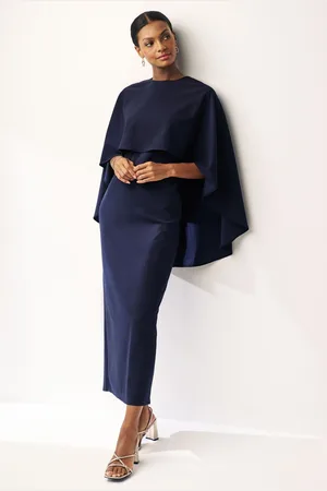 Next Blue Cape Maxi Dress